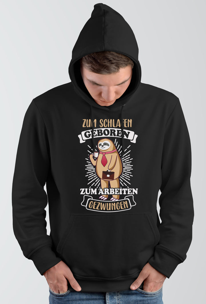Zum Schlafen geboren Kapuzenpullover| Faultier Chillen Pyjama | M1